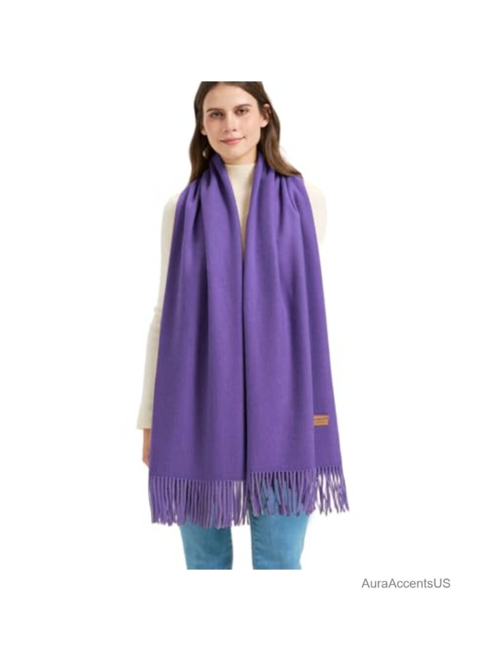 Wool Blend Thick Warm Pashmina Shawl Wrap for Evening Dresses Travel